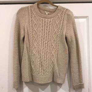 JCrew cable knit sweater